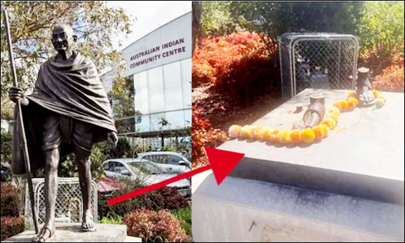 મેલબોર્નમાં મહાત્મા ગાંધીની ૪ર૬ કિલોની કાંસ્ય પ્રતિમાની ચોરી : ભારતે કૃત્યને વખોડયું